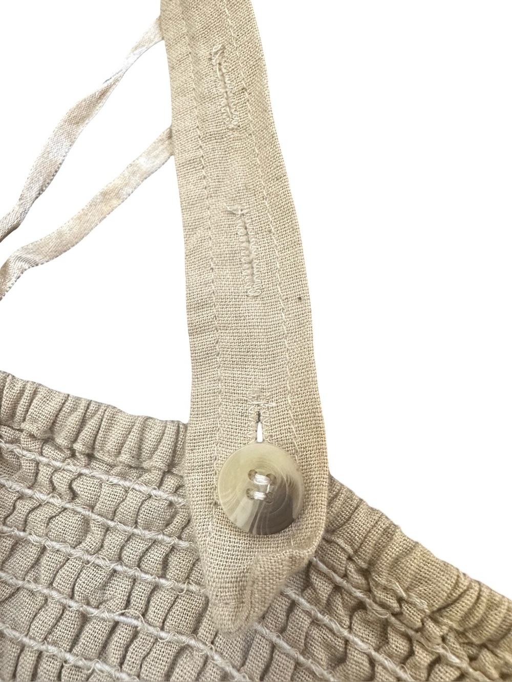 NWT Sim & Sam Lightweight White Linen blend Jumpsuit with adjustable Straps XL - Picture 6 of 16